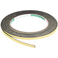 sourcing map Cinta de sellado de espuma de 5 mm de ancho- 1mm de espesor de 16. 4 pies de largo de burlete adhesivo